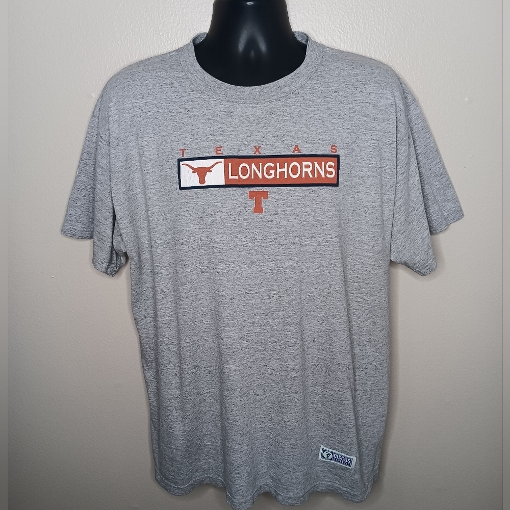 Vintage 90s Y2K Texas Longhorns Adult XL T-shirt Gray Tee Discus Distressed